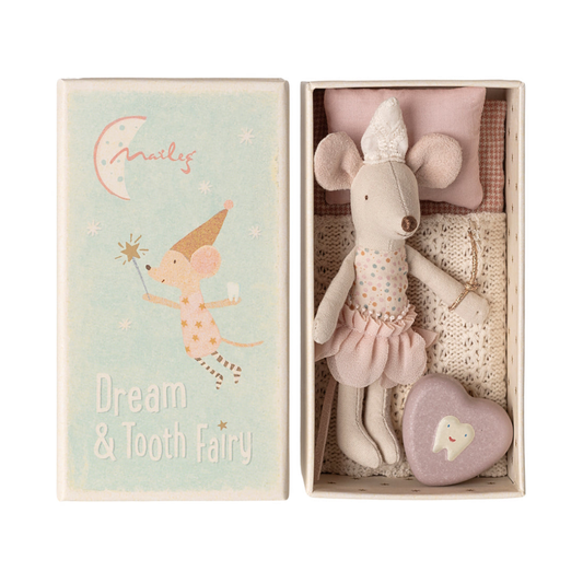 Maileg Tooth Fairy Mouse Little Sister in Matchbox