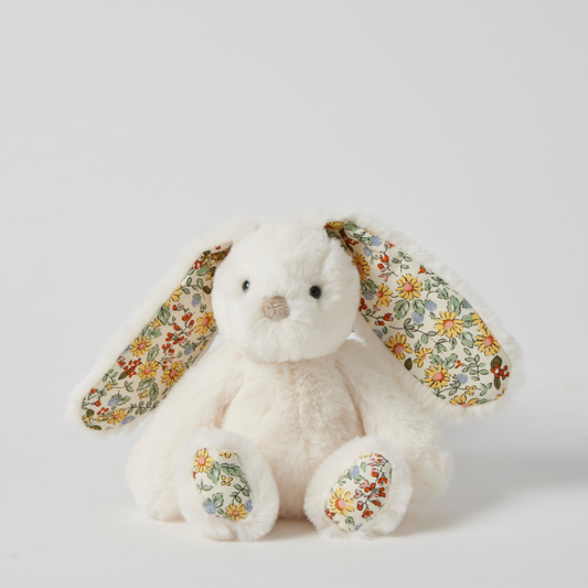 Jiggle & Giggle - Floral White Bunny Rattle