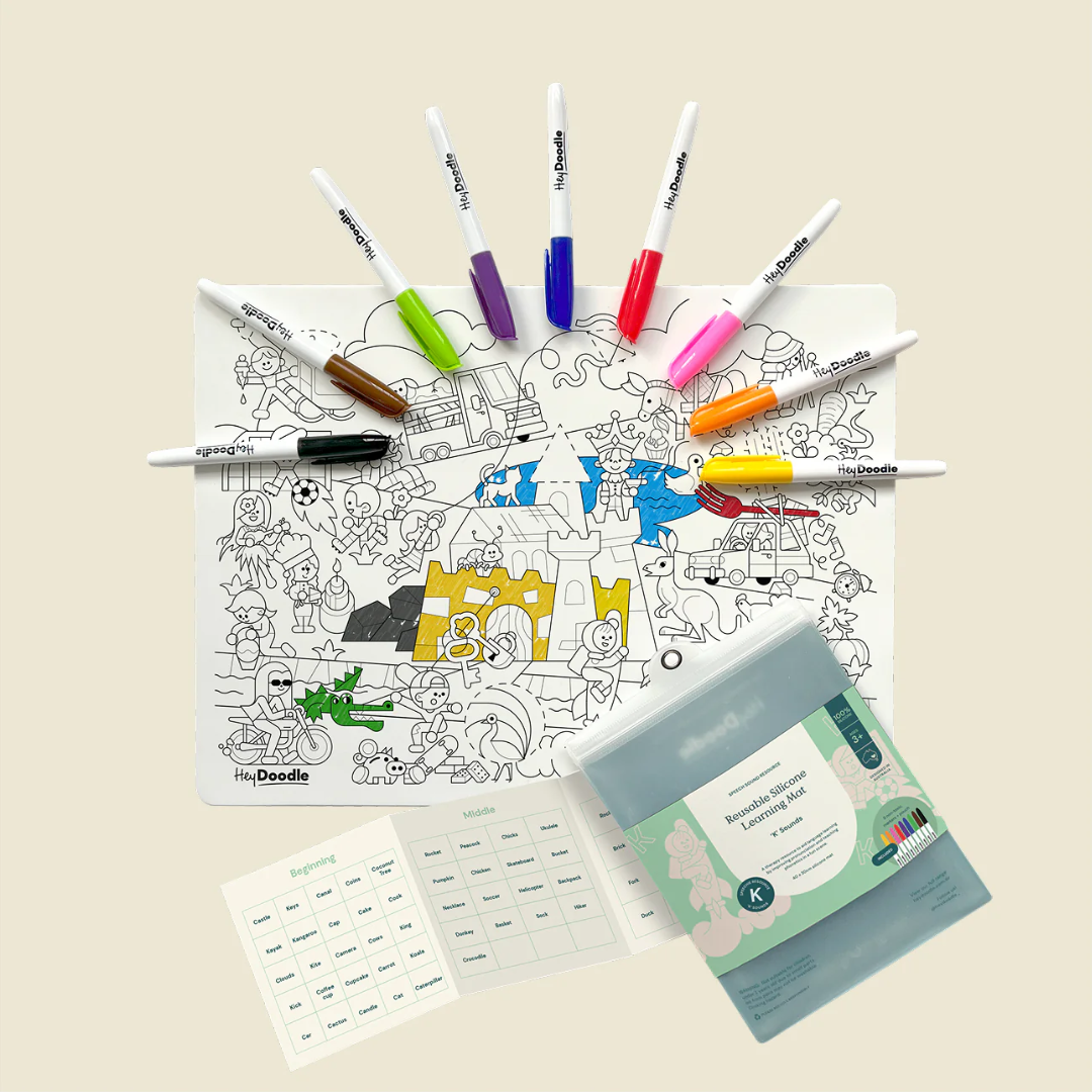 Hey Doodle - ‘K’ Sounds Speech Therapy Reusable Colouring Mat