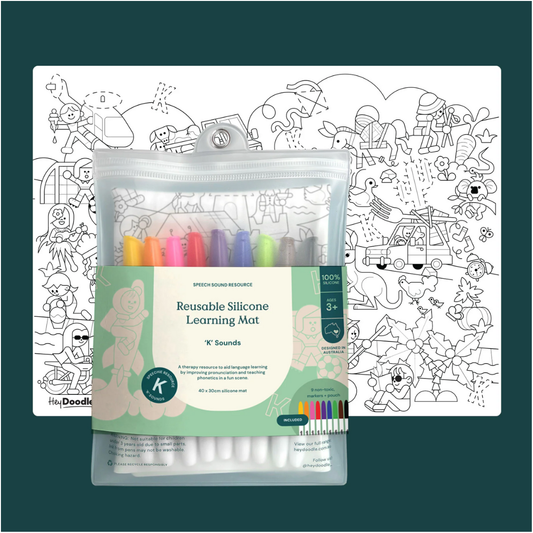 Hey Doodle - ‘K’ Sounds Speech Therapy Reusable Colouring Mat