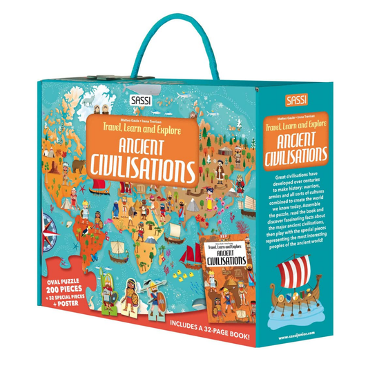 Sassi Travel, Learn and Explore - Puzzle and Book Set - Ancient Civilisations