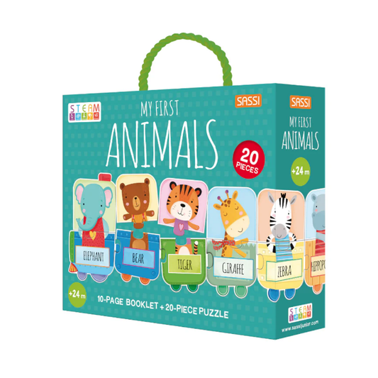 Sassi My First Animals STEAM Puzzle & Book Set