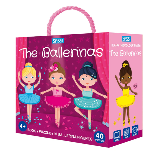 Sassi Puzzle and Book Set - Learn Colours | Ballerina