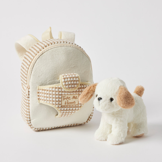 Jiggle & Giggle - Plush Puppy Take-Me-Home Backpack