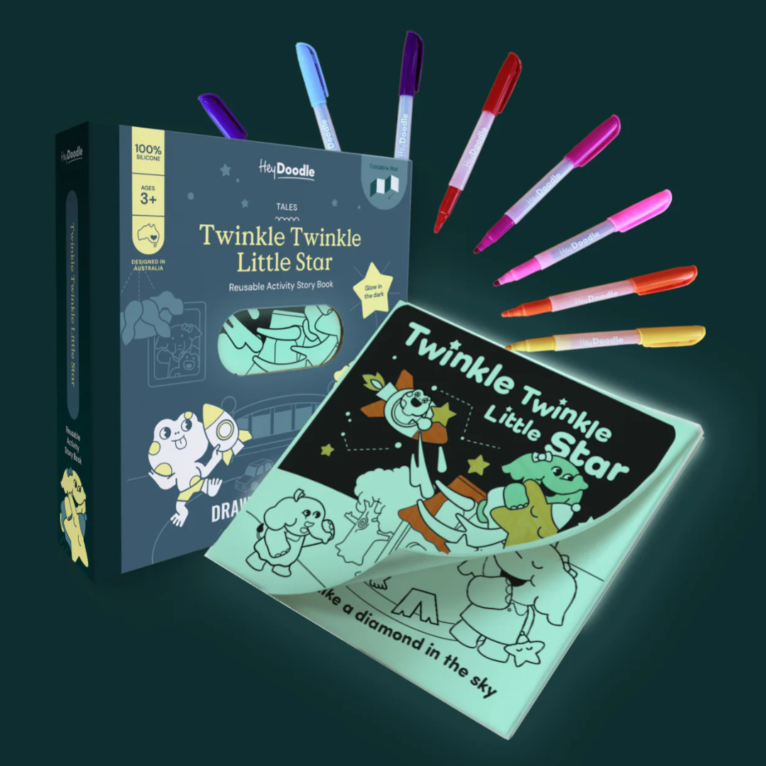 Hey Doodle - Twinkle Twinkle Little Star Tales Reusable Colouring Story Book