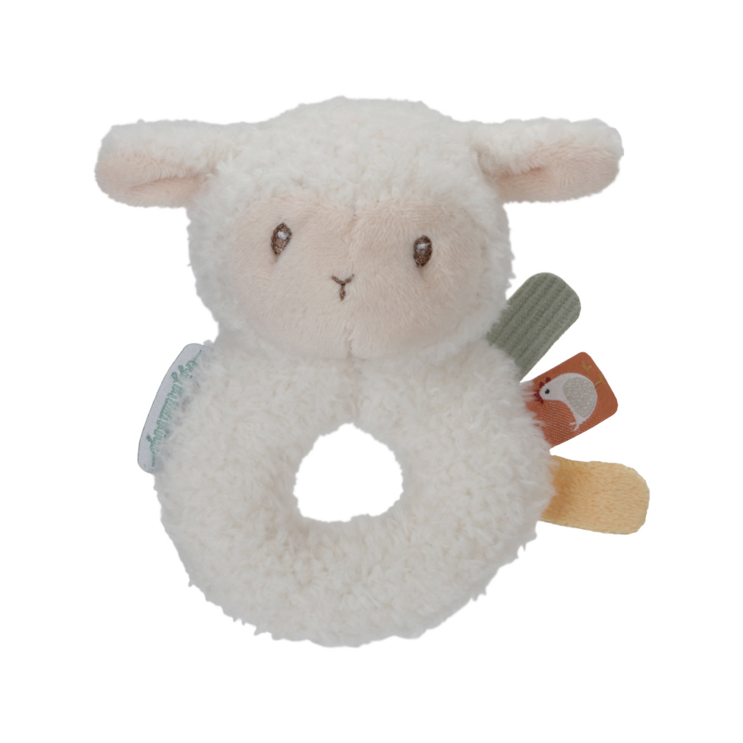 Little Dutch - Little Farm | Soft Sheep Ring Rattle – K and K Creative Toys