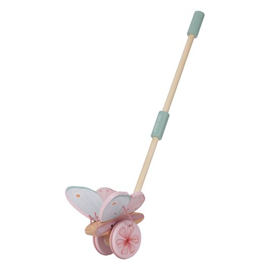 Little Dutch - Fairy Garden | Wooden Push-Along Butterfly