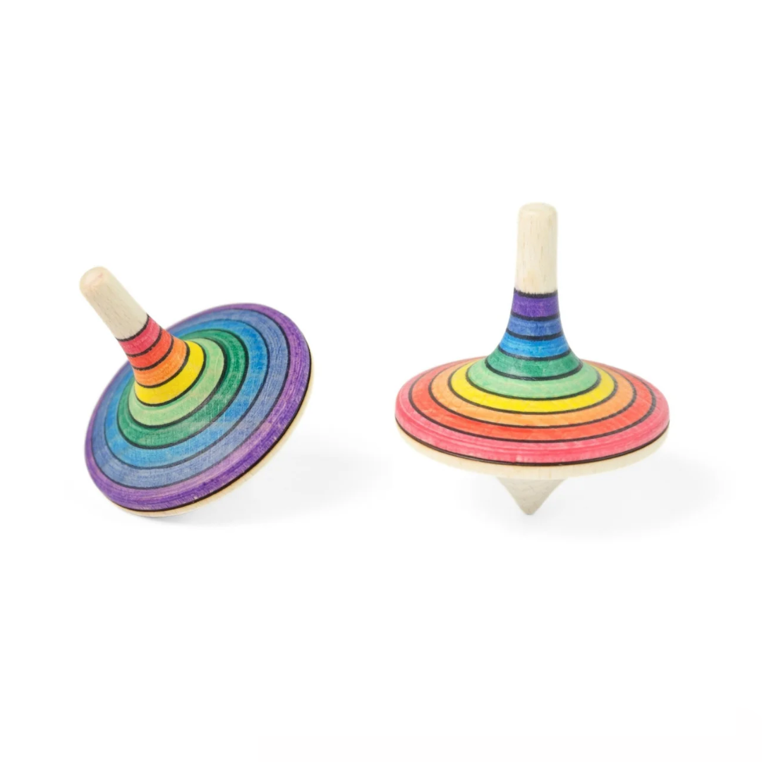 Mader Large Rallye Spinning Top Rainbow