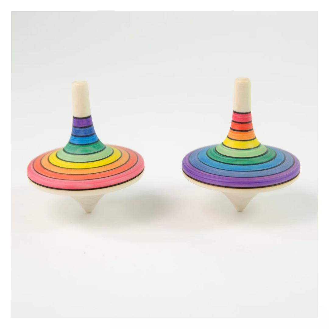 Mader Large Rallye Spinning Top Rainbow
