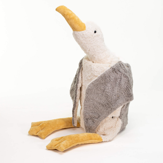 SENGER Cuddly Animal - Seagull Large Grey Vegan with Removable Heat/Cool Pack
