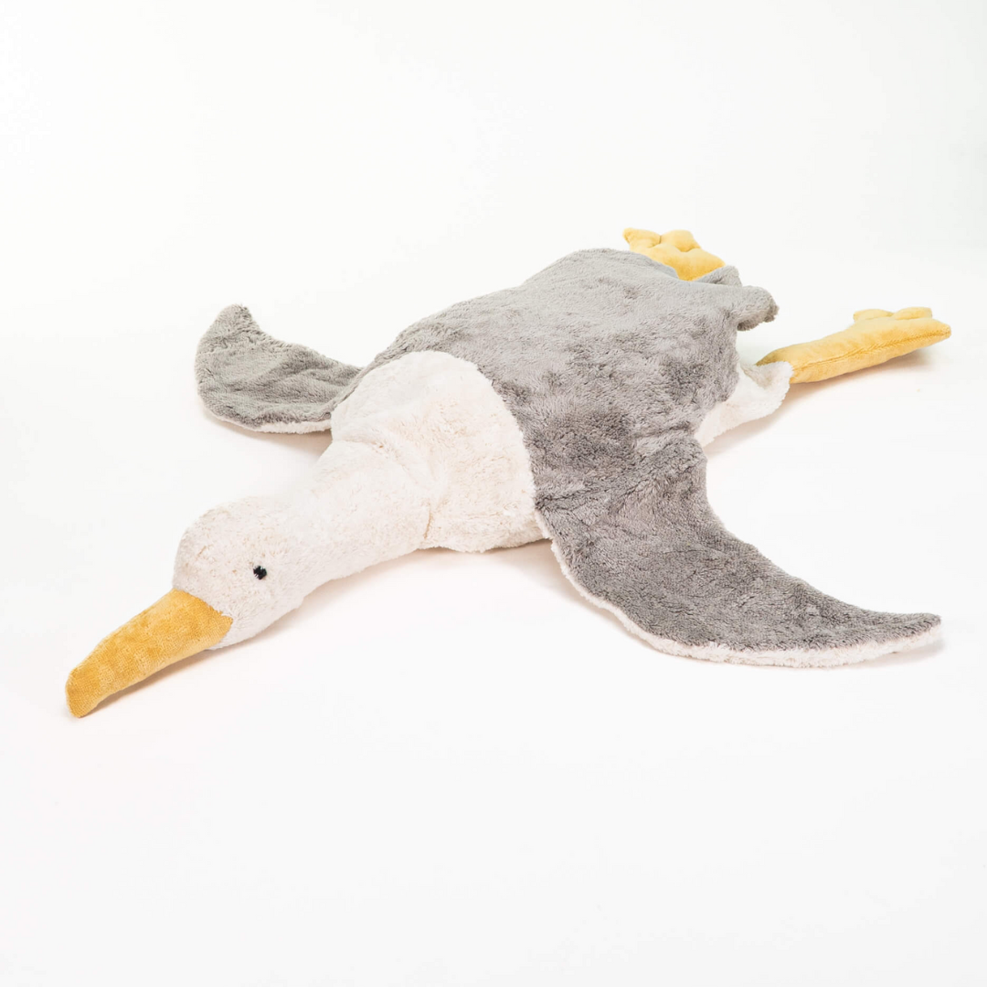 SENGER Cuddly Animal - Seagull Large Grey Vegan with Removable Heat/Cool Pack