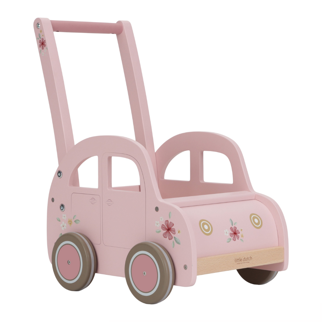 Little Dutch - Wooden Baby Walker | Pink