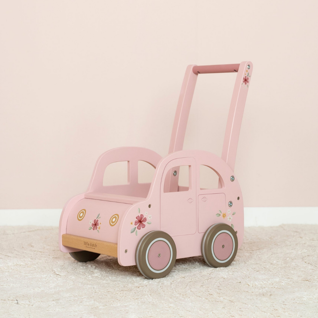 Little Dutch - Wooden Baby Walker | Pink
