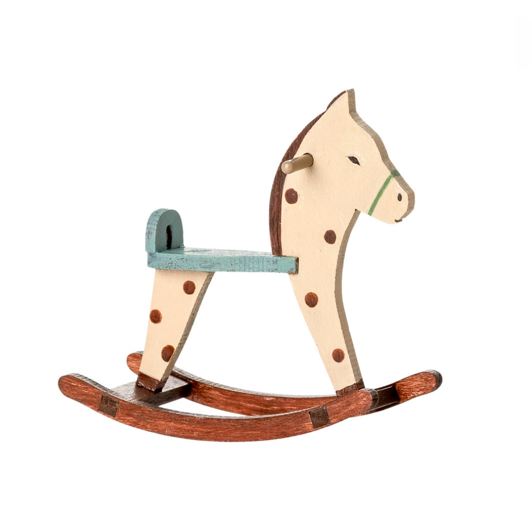 Maileg Rocking Horse Mouse Spotted