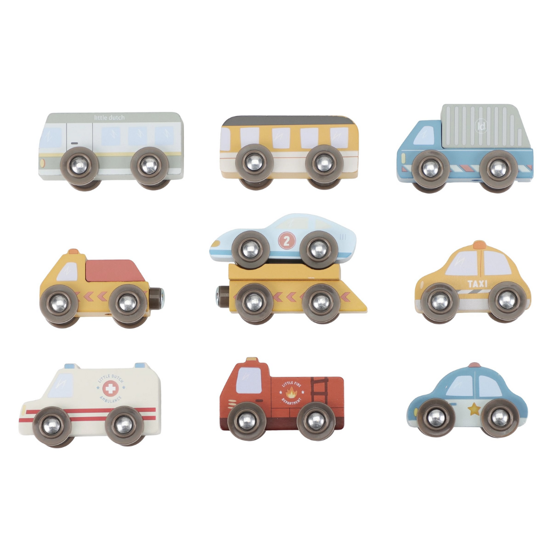 Little Dutch - Wooden Vehicle Set