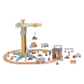 Little Dutch - Wooden Crane and Train Track Set