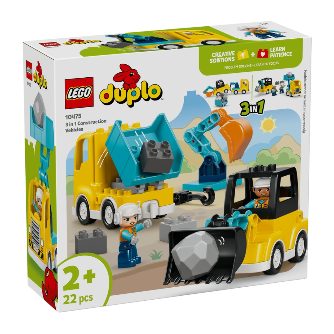 DUPLO by LEGO 3 in 1 Construction Vehicles 10475