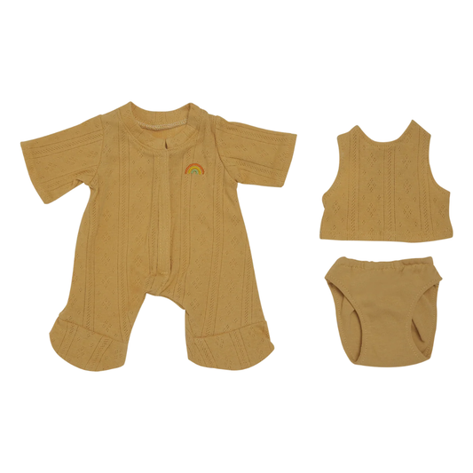 Olli Ella - Dinkum Dolls Pointelle PJ Set - Honey