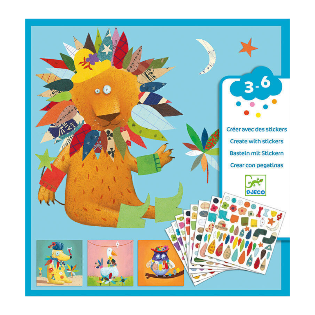 Djeco Create Animal Stickers