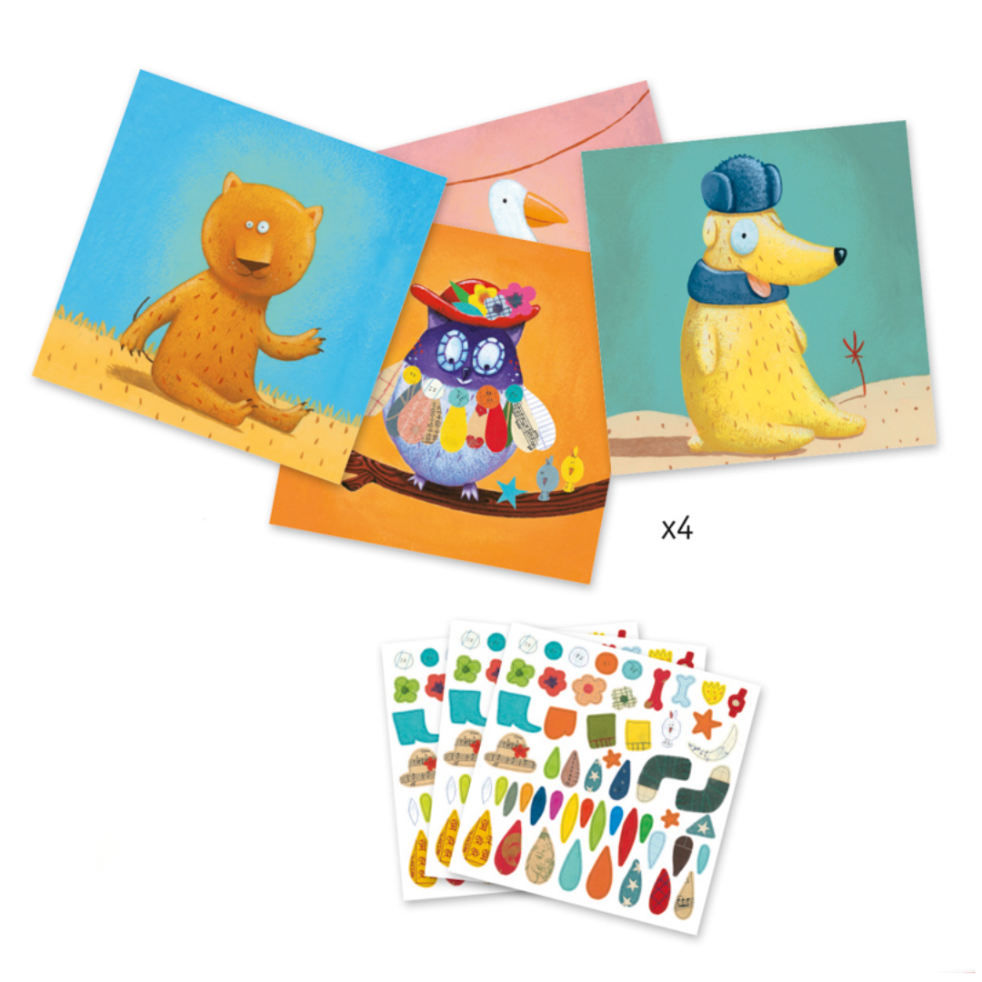 Djeco Create Animal Stickers