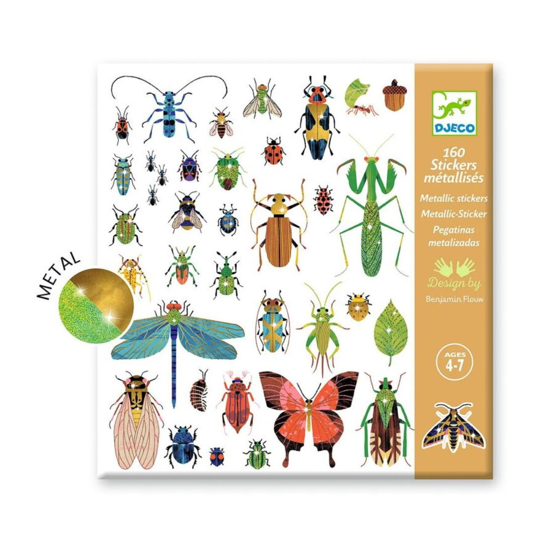 Djeco 160 Microcosms Metallic Stickers