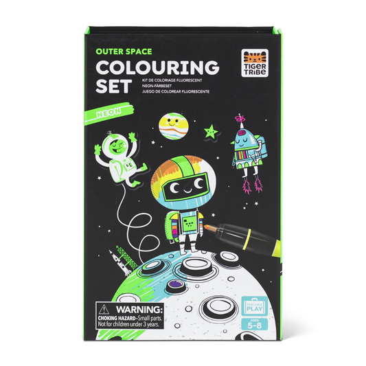Tiger Tribe Neon Colouring Set - Outer Space