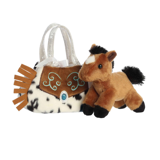 Fancy Pals - Brown Horse in Western Fringe Bag