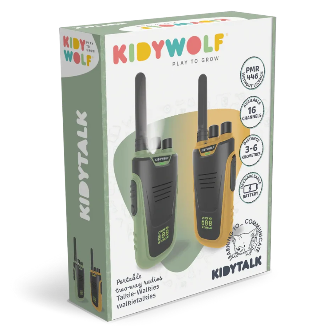 Kidytalk - Long Range Walkie Talkie | Green & Orange