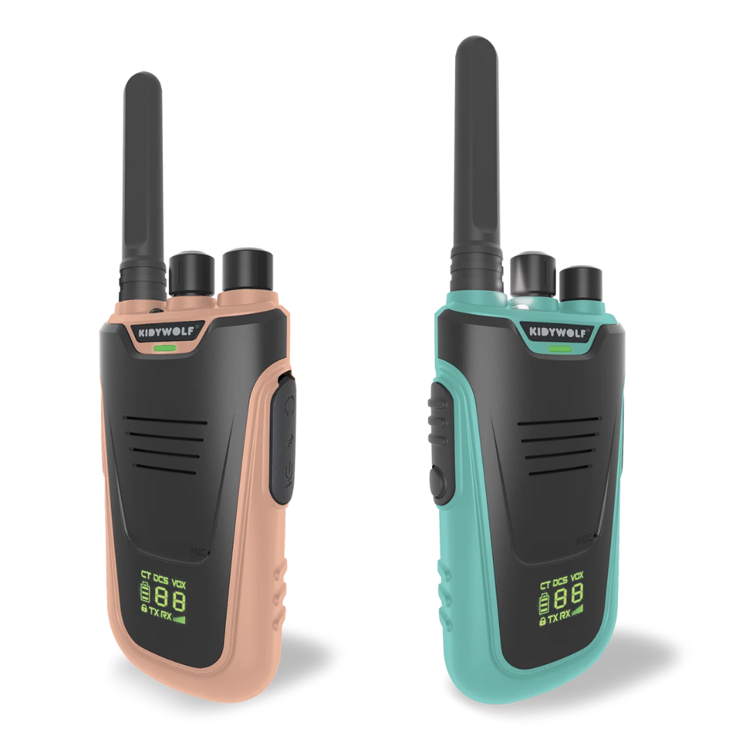 Kidytalk - Long Range Walkie Talkie | Natural & Cyan