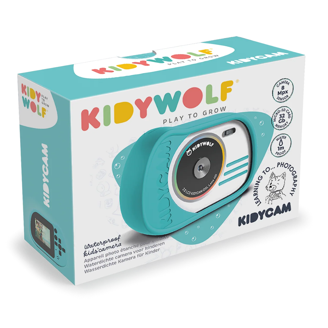Kidywolf - Kidycam Waterproof Kids Camera | Cyan