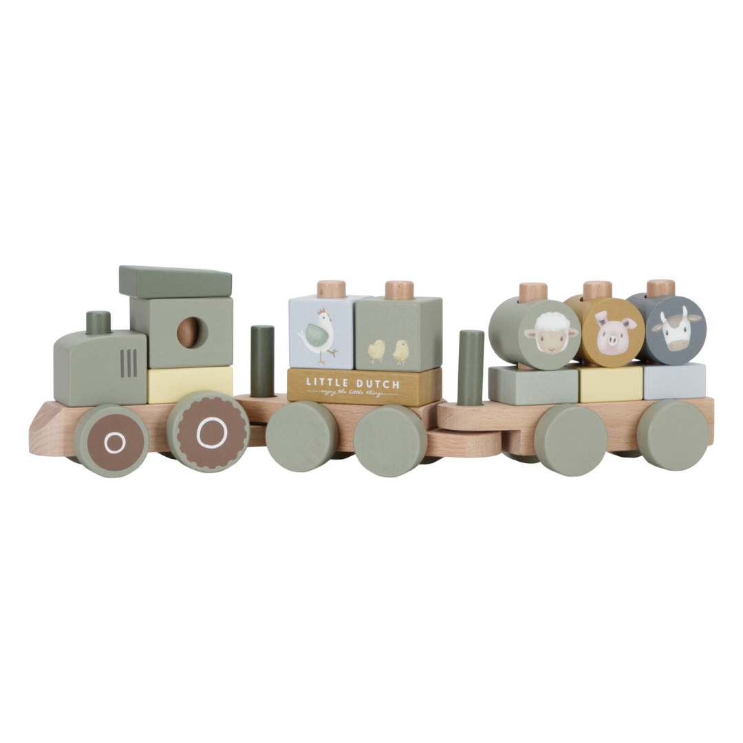 Little Dutch - Little Farm | Stacking Train Tractor