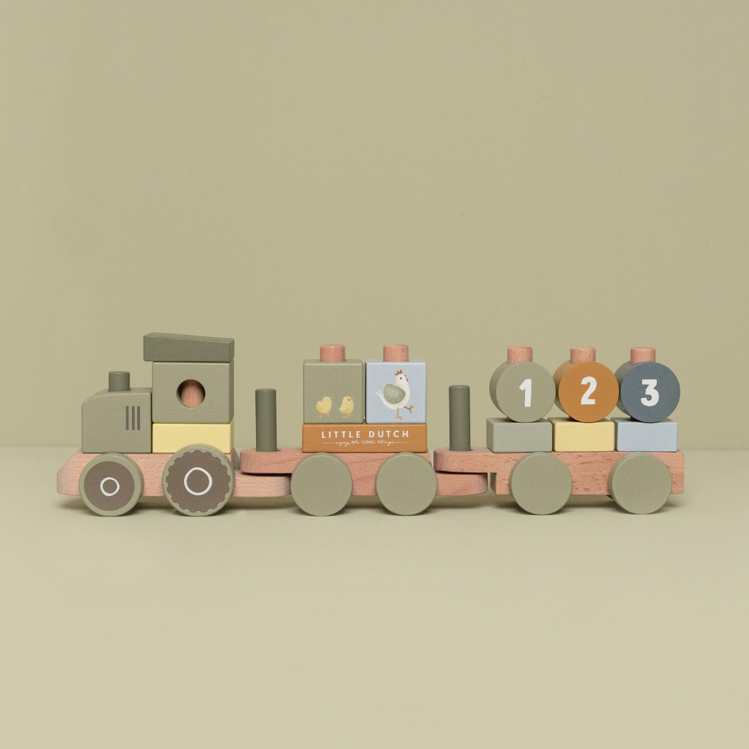 Little Dutch - Little Farm | Stacking Train Tractor
