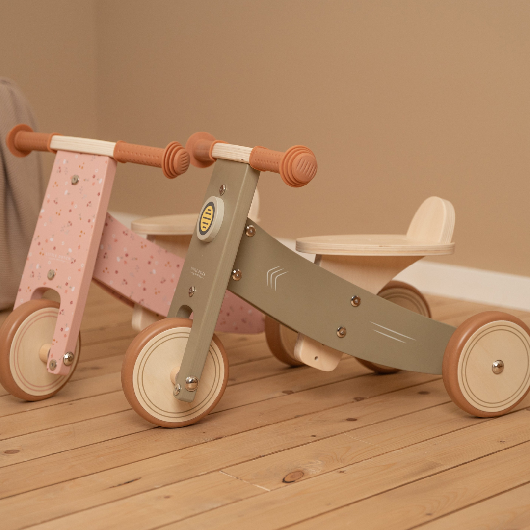 Little Dutch - Wooden Tricycle | Olive