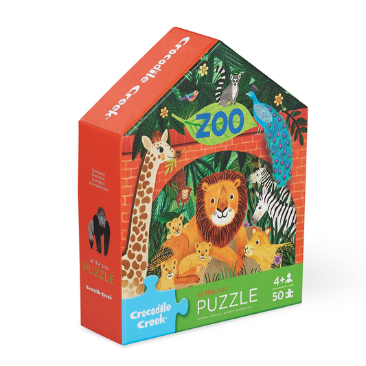 Crocodile Creek - Flat House Puzzle - Zoo | 50 Piece