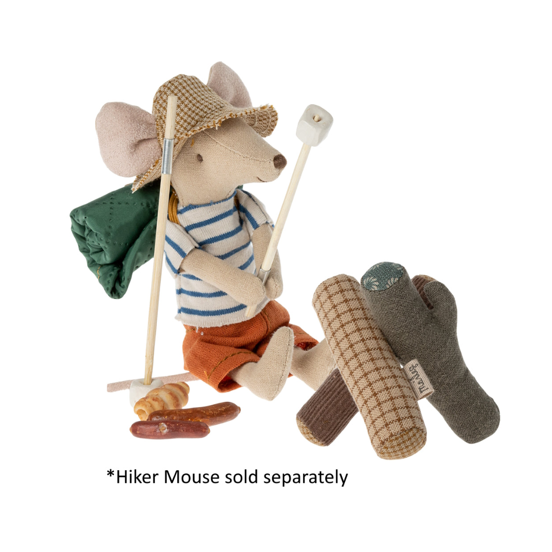 Maileg Bonfire Set for Hiker Mouse