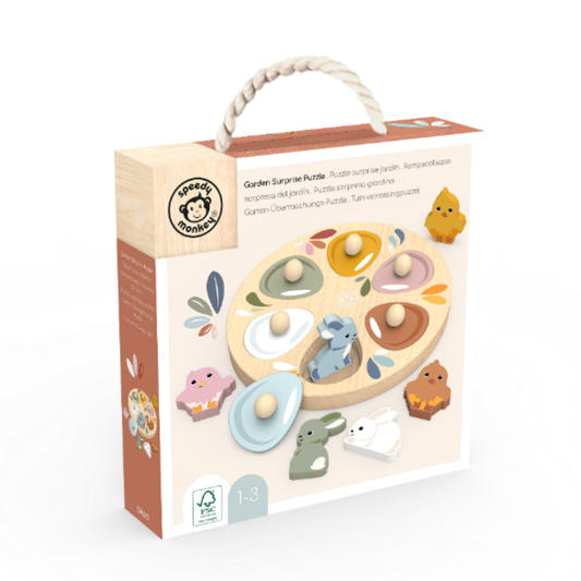 Speedy Monkey -  Garden Surprise Puzzle | Chicks & Bunnies