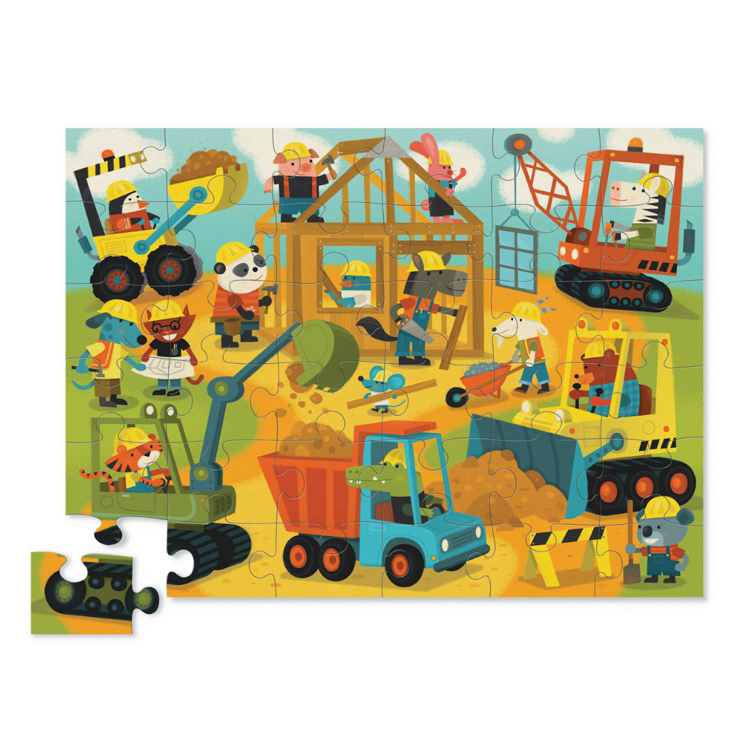 Crocodile Creek - Classic Floor Puzzle - Busy Builders | 36 Piece