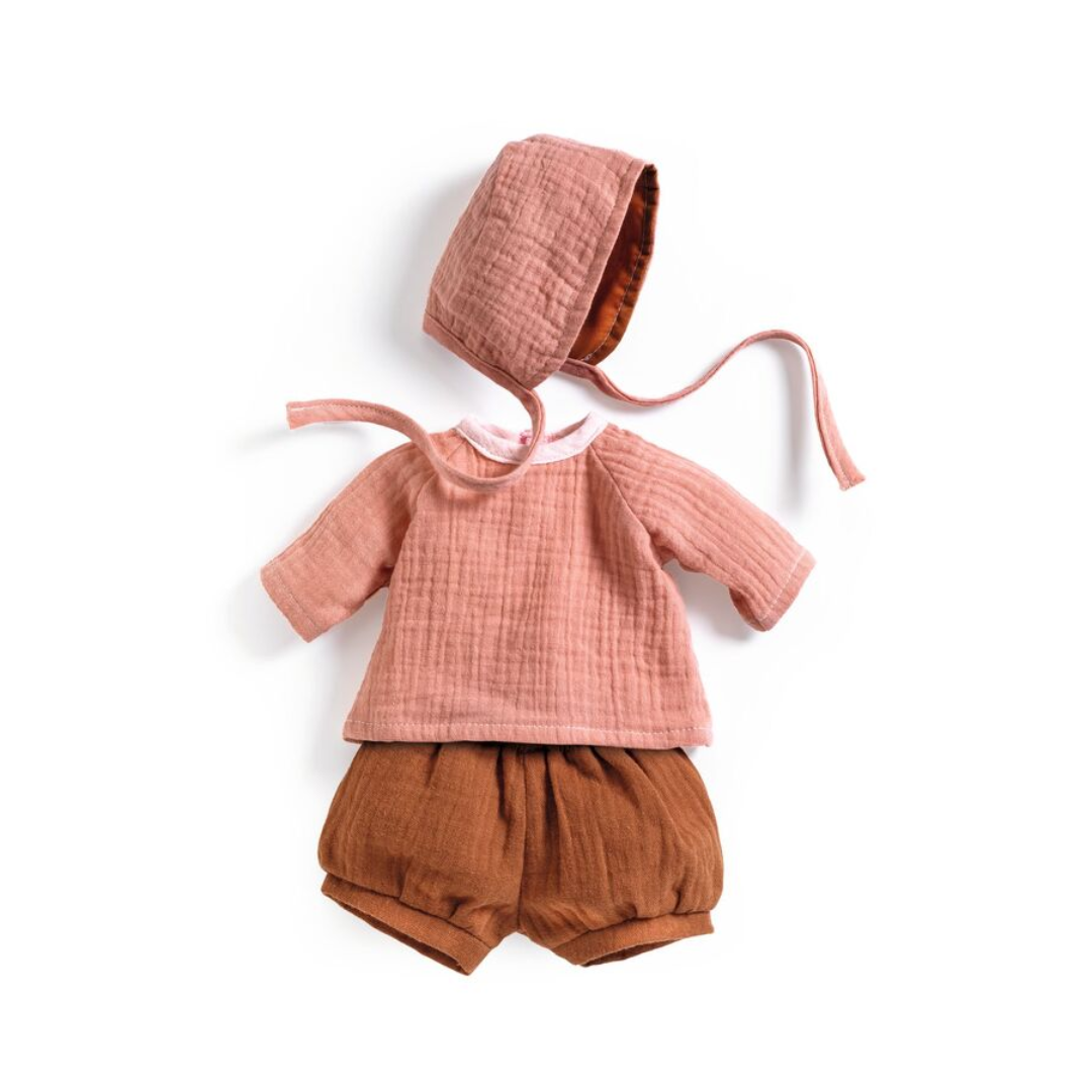 Djeco Baby Pomea Peach 3-Piece Doll's Outfit