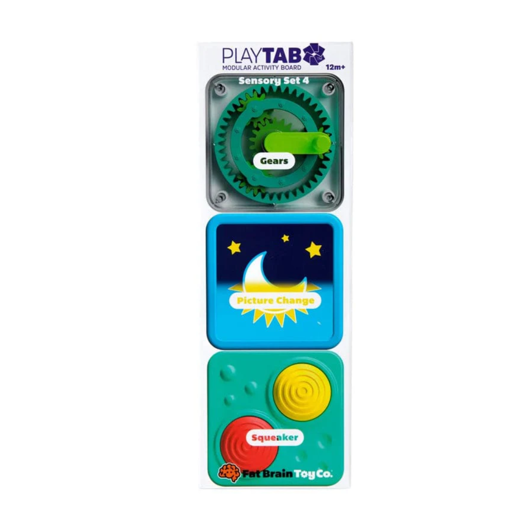 Fat Brain - PlayTab Sensory Set 4 (Gears, Lenticular and Squeaker Tile)