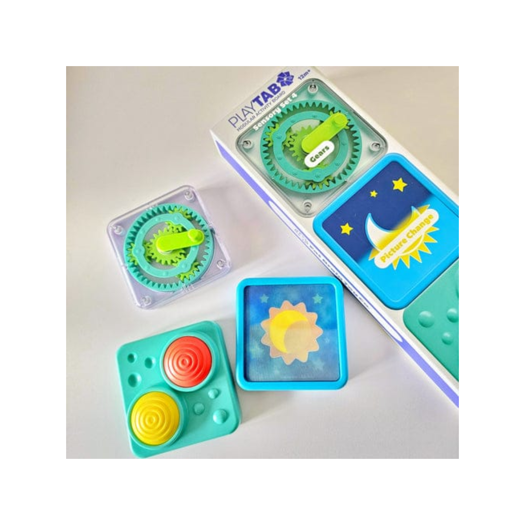 Fat Brain - PlayTab Sensory Set 4 (Gears, Lenticular and Squeaker Tile)