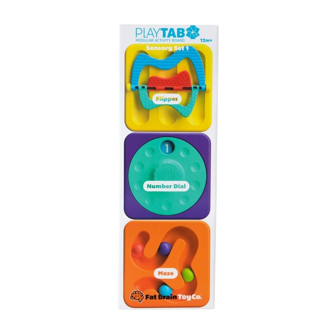 Fat Brain - PlayTab Sensory Set 1 (Flipper, Number Dial, Maze Tile)