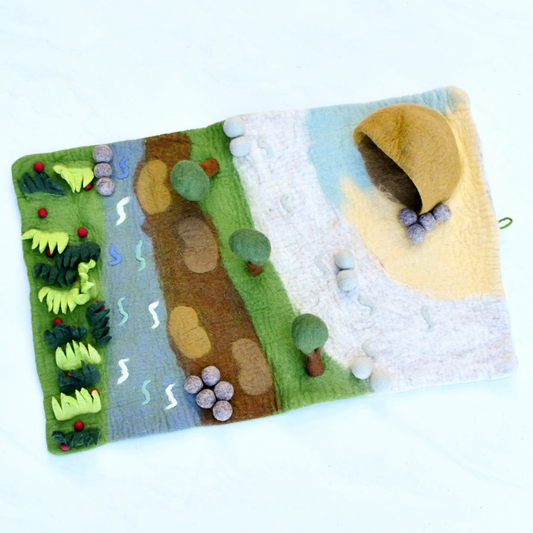 Tara Treasures - Bear Cave Play Mat Playscape