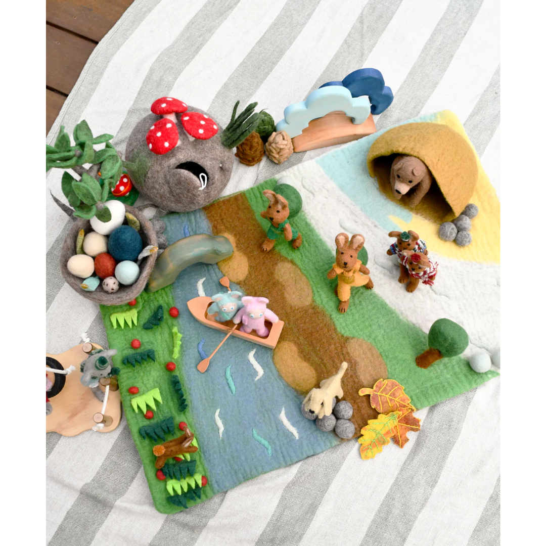 Tara Treasures - Bear Cave Play Mat Playscape