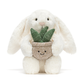 Jellycat Bashful - Cream Bunny with Plant