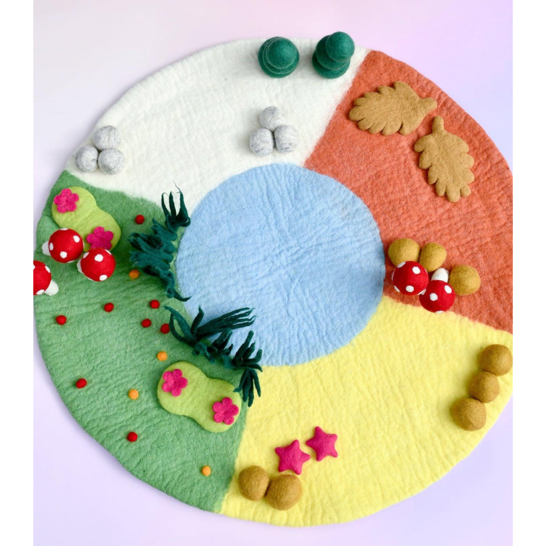 Tara Treasures - Four Seasons Play Mat Playscape (Large 80cm Diameter)