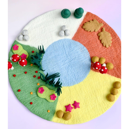 Tara Treasures - Four Seasons Play Mat Playscape (Large 80cm Diameter)