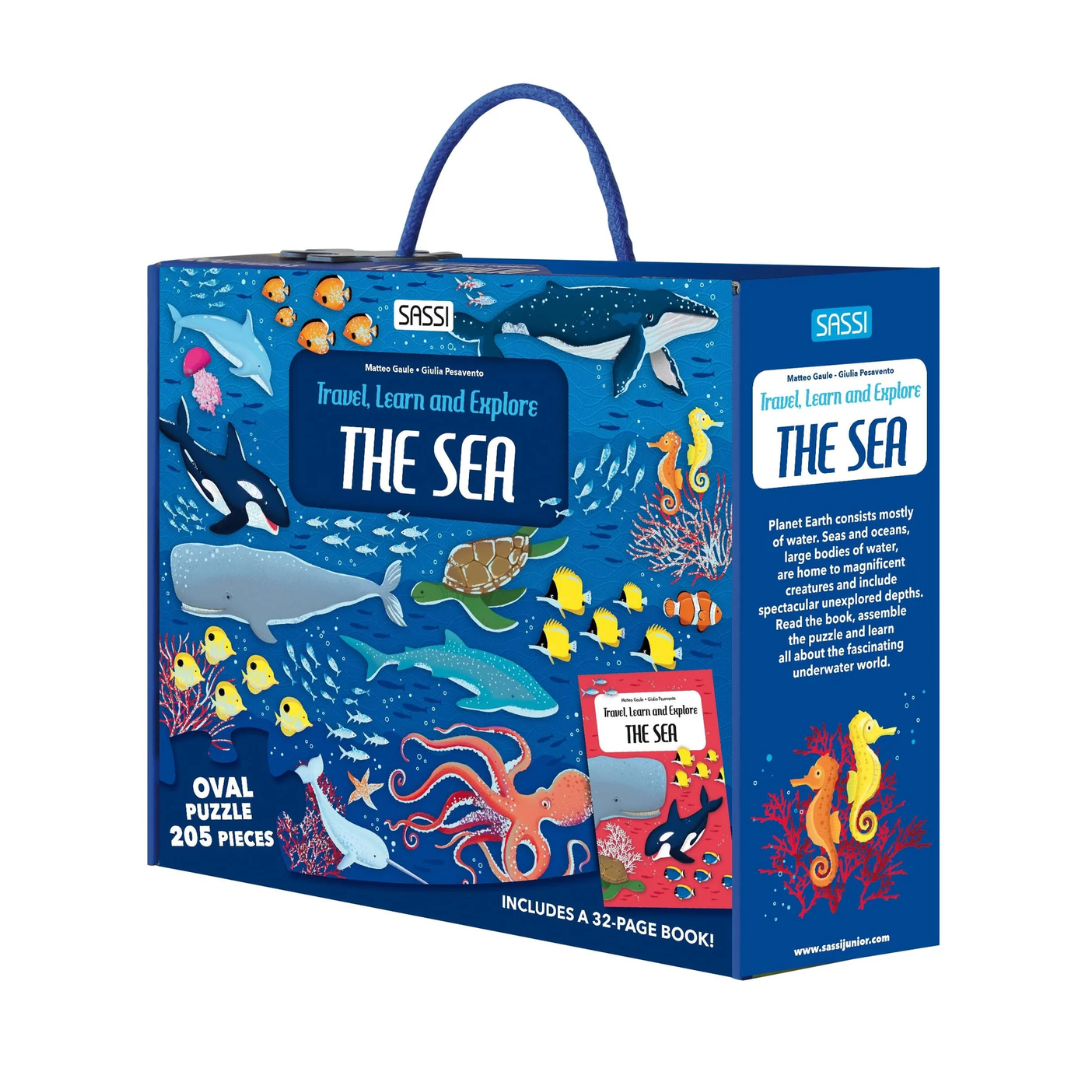 Sassi Travel, Learn and Explore - Puzzle and Book Set - The Sea