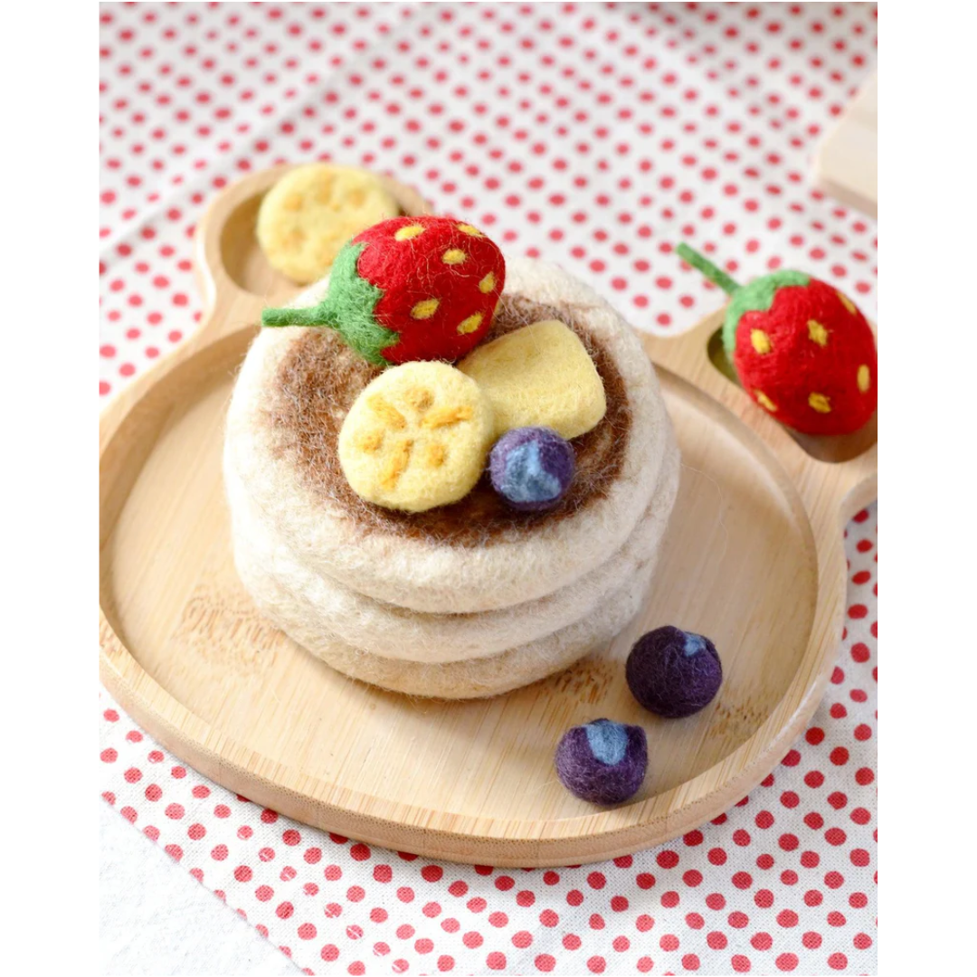 Tara Treasures - Felt Pancake Stack Play Food Set