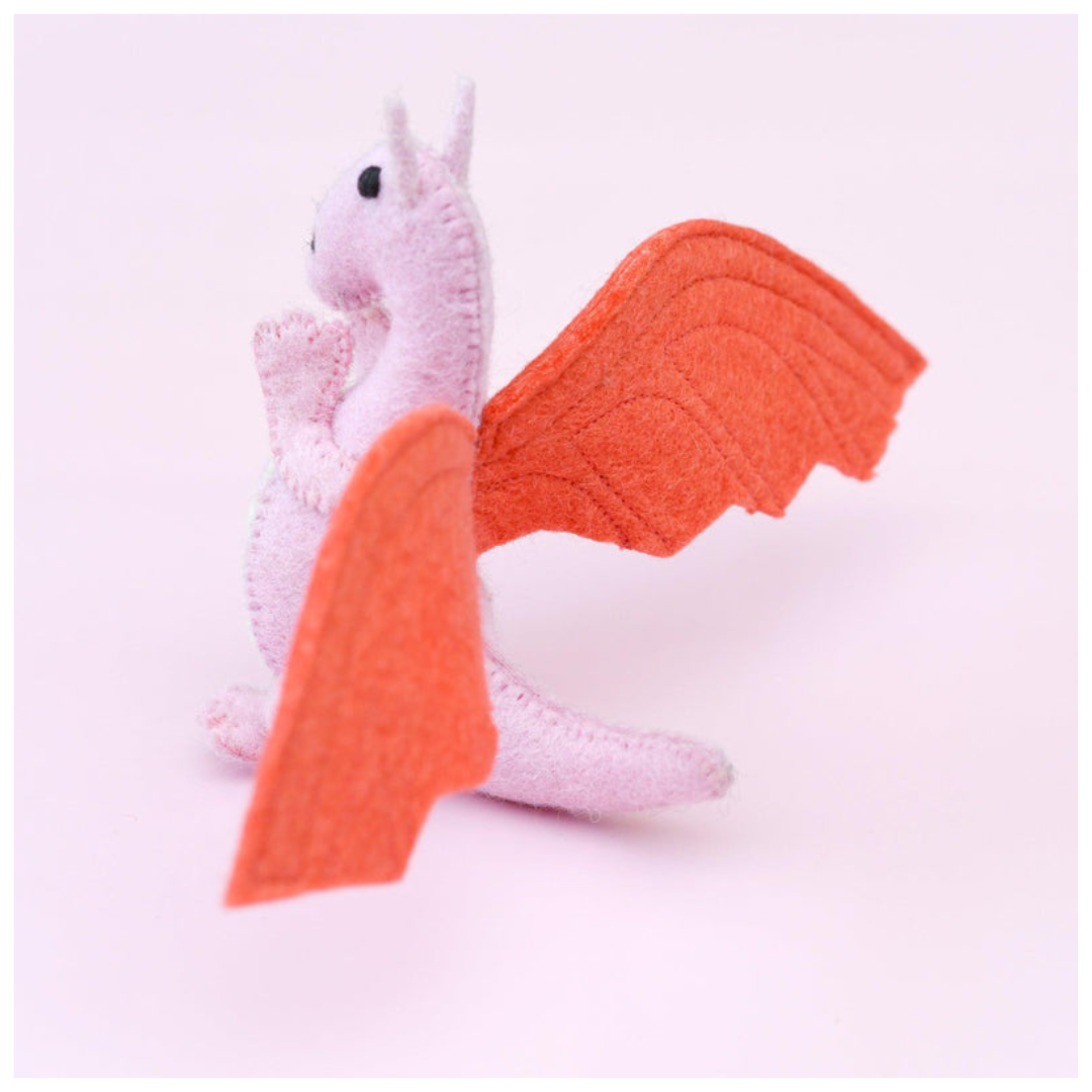 Tara Treasures -  Felt Dragon Toy | Pink