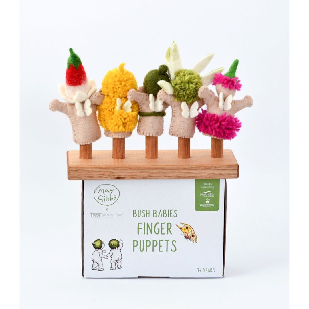 Tara Treasures x May Gibbs - Bush Babies Finger Puppets Set